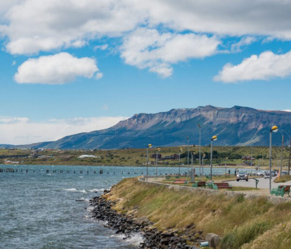View of the waterfront of Puerto Natales