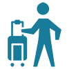 icon persona con maleta