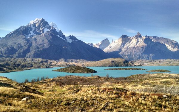 View of the Torres del Paine Mountain Range