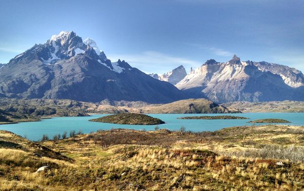 View of the Torres del Paine Mountain Range